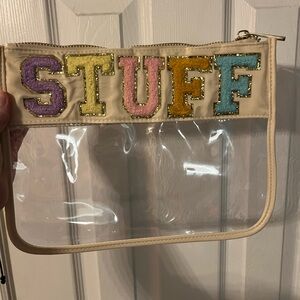 “STUFF” varsity letter pouch.